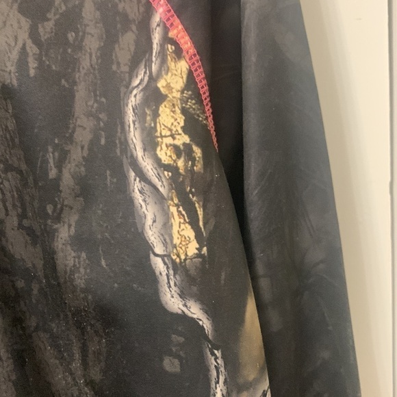 Cammo 1/4 zip Mossy Oak like new pink stitching Large 10/12 199% polyester - Picture 7 of 7